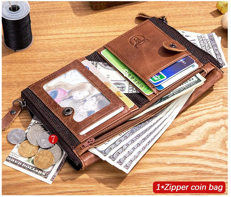 Bullcaptain Billetera Retro Zip